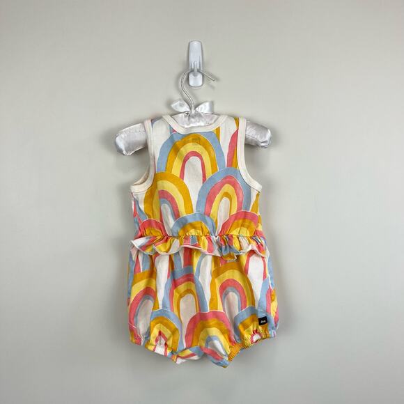 Tea Collection Rainbow Ruffle Romper 12-18 Months - Picture 5 of 7